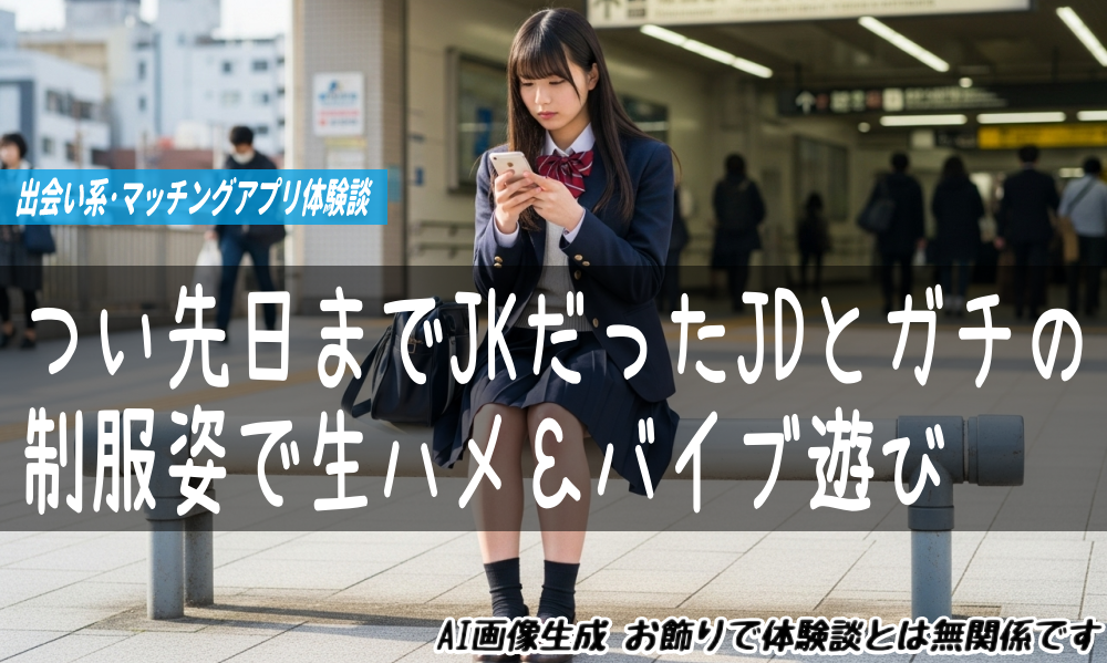 つい先日までJKだったJDとガチの制服姿で生ハメ＆バイブ遊び