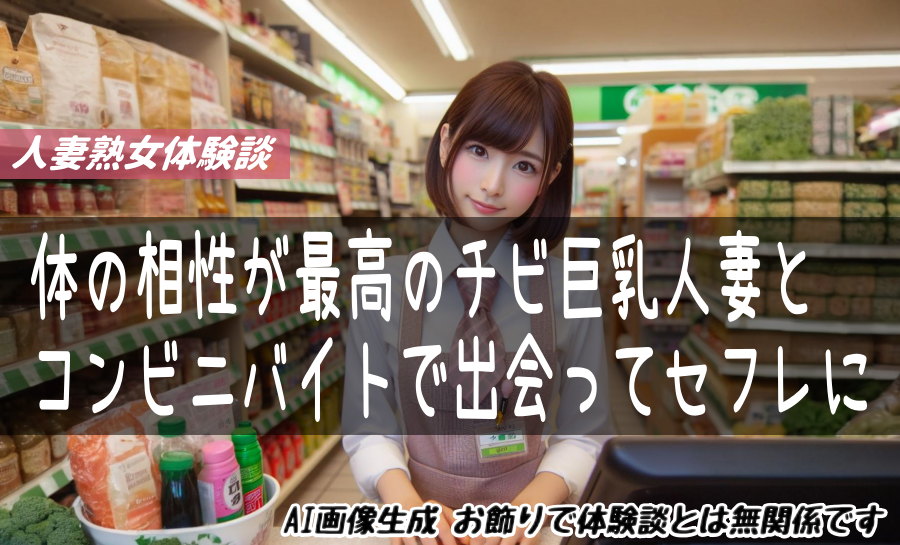 体の相性が最高のチビ巨乳人妻とコンビニバイトで出会ってセフレに