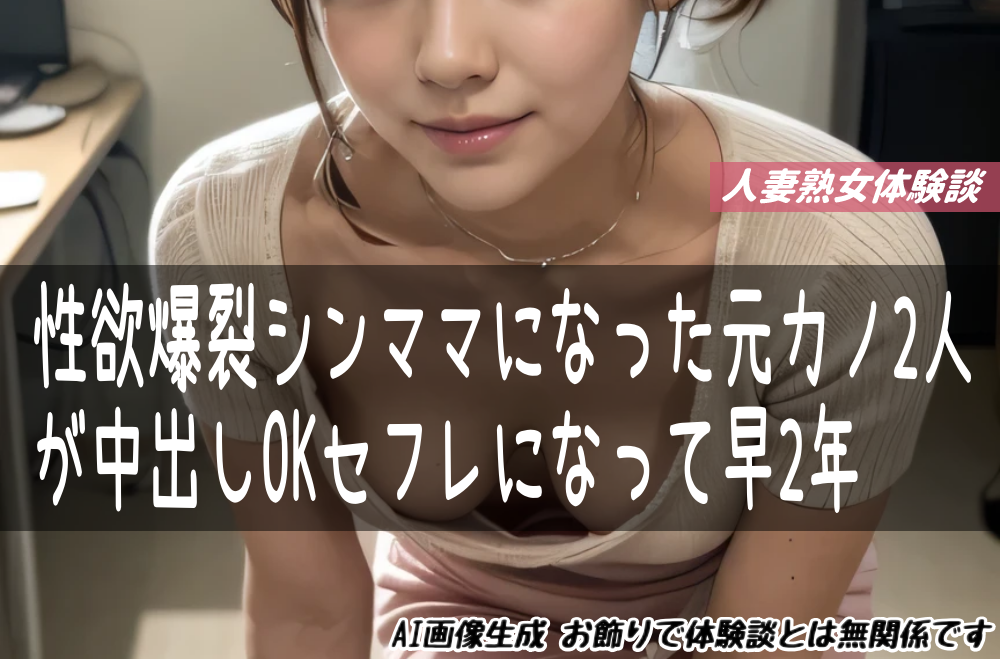 性欲爆裂シンママになった元カノ2人が中出しOKセフレになって早2年