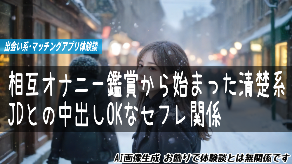 相互オナニー鑑賞から始まった清楚系JDとの中出しOKなセフレ関係