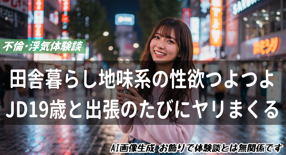 田舎暮らし地味系の性欲つよつよJD19歳と出張のたびにヤリまくる