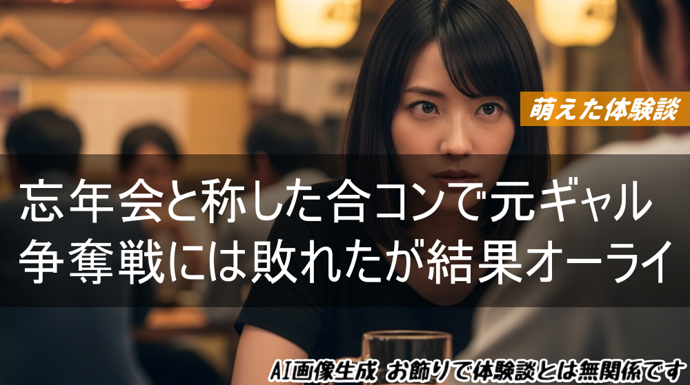 忘年会と称した合コンで元ギャル争奪戦には敗れたが結果オーライでした