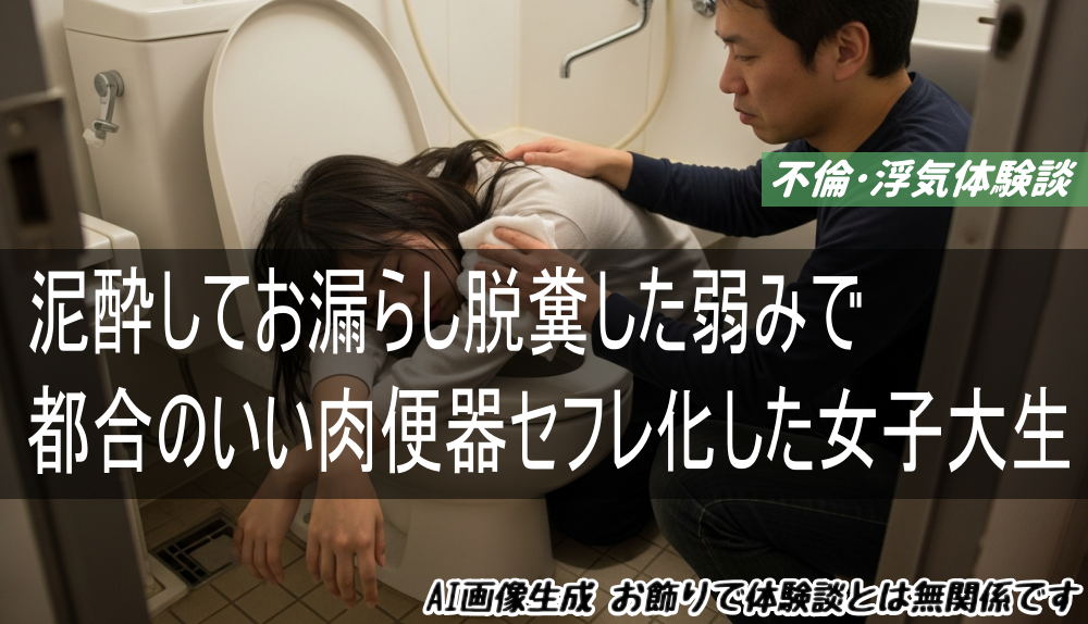 泥酔してお漏らし脱糞した弱みで都合のいい肉便器セフレ化した女子大生
