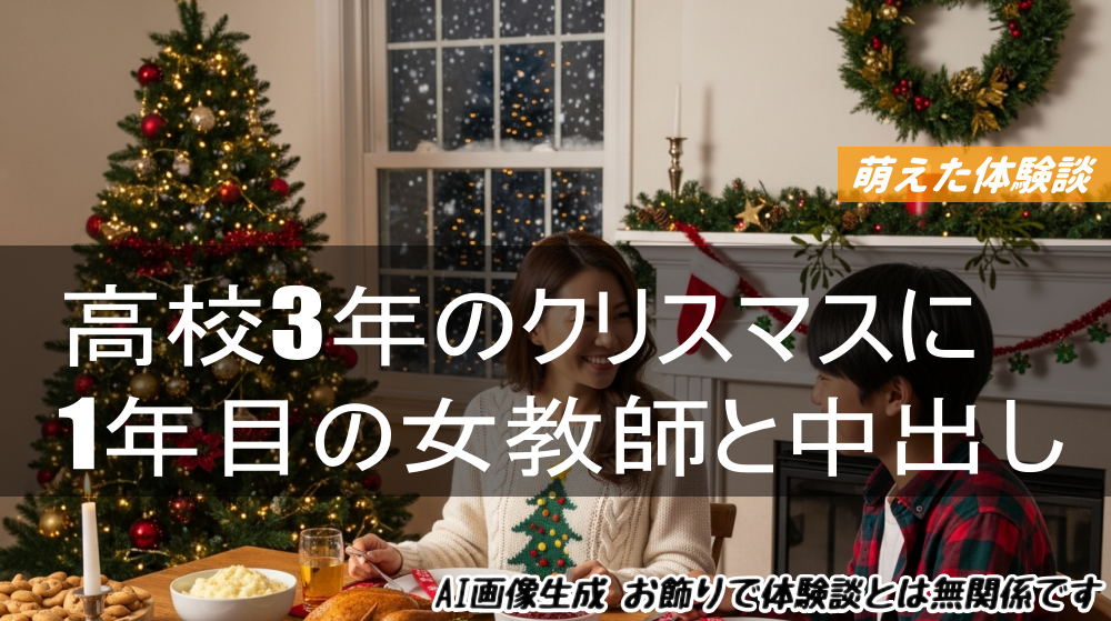 高校3年のクリスマスに1年目の女教師と中出し