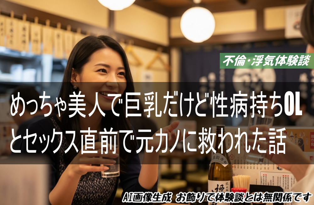 めっちゃ美人で巨乳だけど性病持ちOLとセックス直前で元カノに救われた話